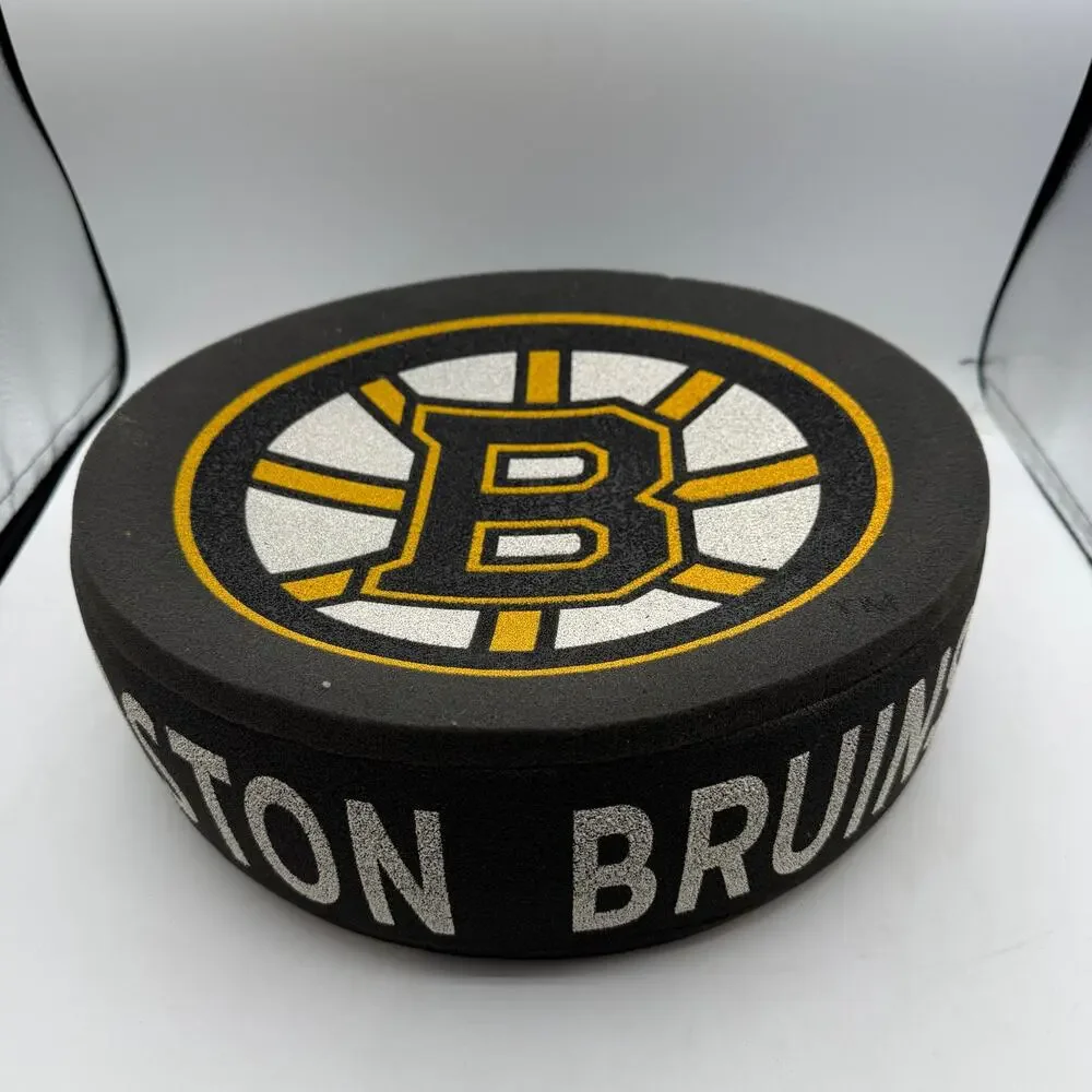 Boston Bruins Fan Merchandise Bundle-Youth Hoodie, Pillow Pet,Foam Puck Hat Lot⁠